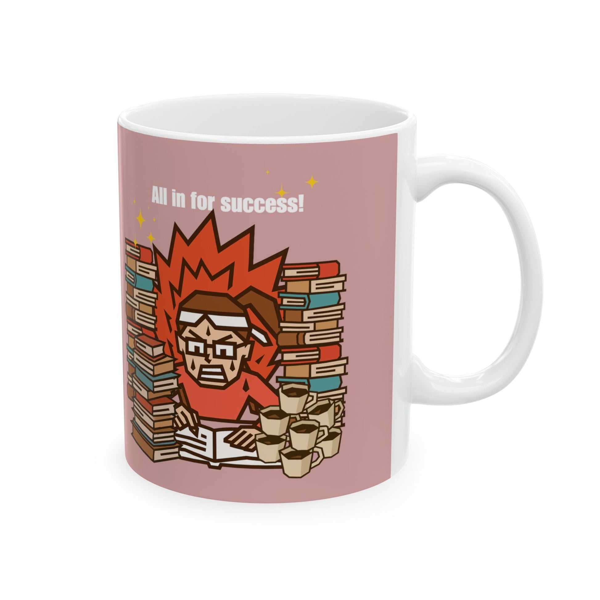 Hustle Fuel Mug (Girl) | Motivational Coffee Cup for Study & Work” by IROHA-studio