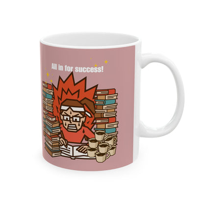 Hustle Fuel Mug (Girl) | Motivational Coffee Cup for Study & Work” by IROHA-studio