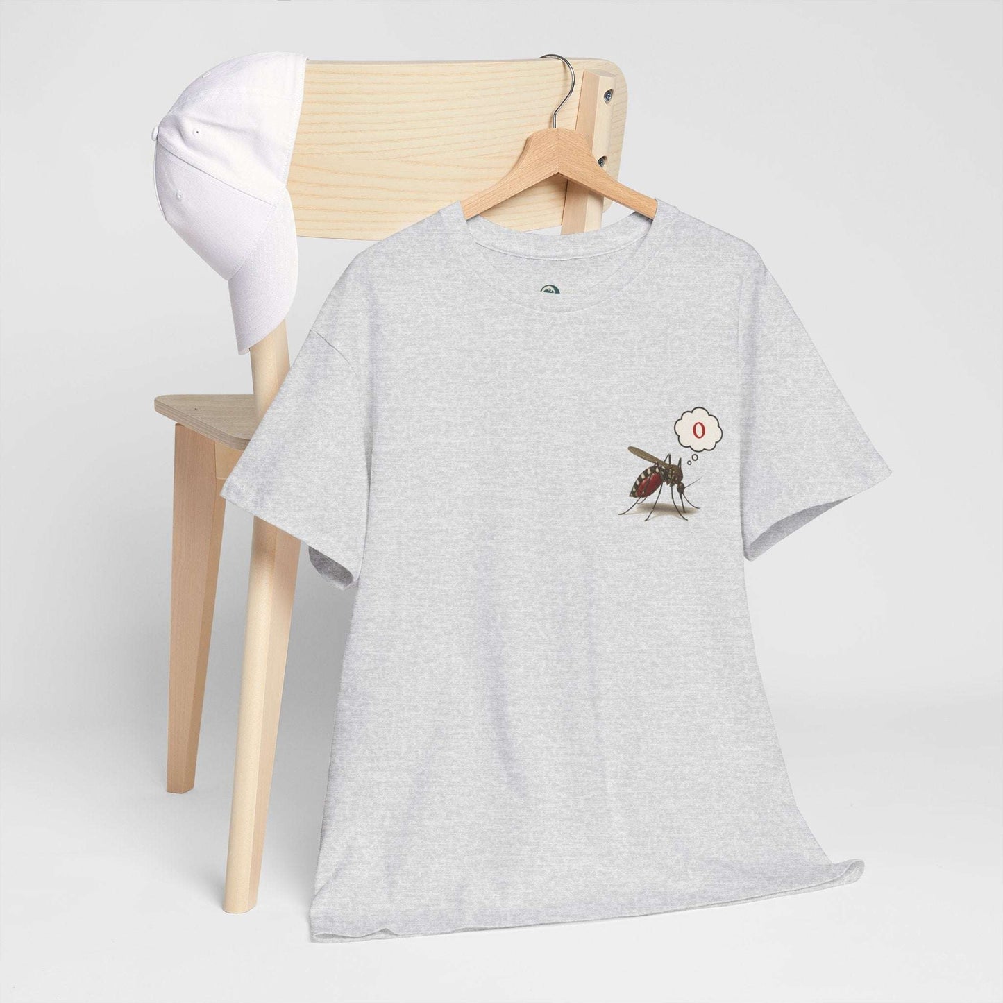 O Blood Type T-Shirt - Funny Insect Tee Japanese Humour Gift Ash by IROHA-studio