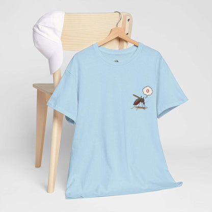 O Blood Type T-Shirt - Funny Insect Tee Japanese Humour Gift Light Blue by IROHA-studio