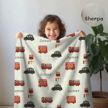 Photo of Personalised Baby Blanket London Transport (3 Color Options) - Best Baby Gift from IROHA - STUDIO