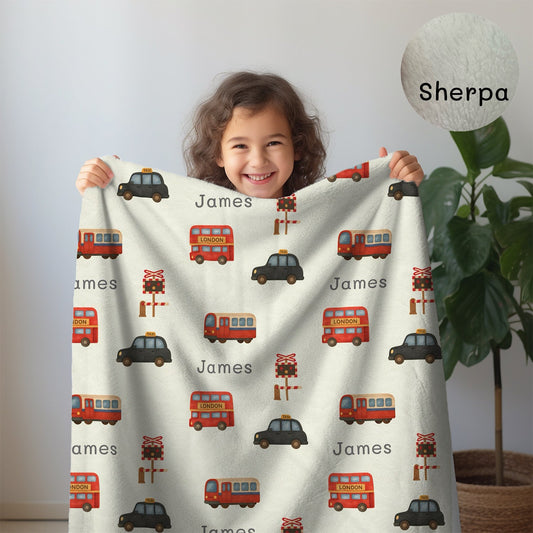 Photo of Personalised Baby Blanket London Transport (3 Color Options) - Best Baby Gift from IROHA - STUDIO