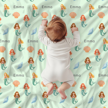 Photo of Personalised Baby Blanket Mermaid (3colour) - Best Baby Gift from IROHA - STUDIO