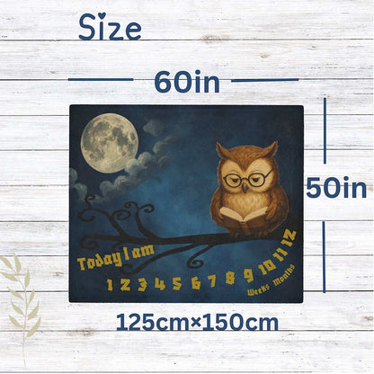 Baby Milestone Blanket Night Owl – Original (No Name) by IROHA studio