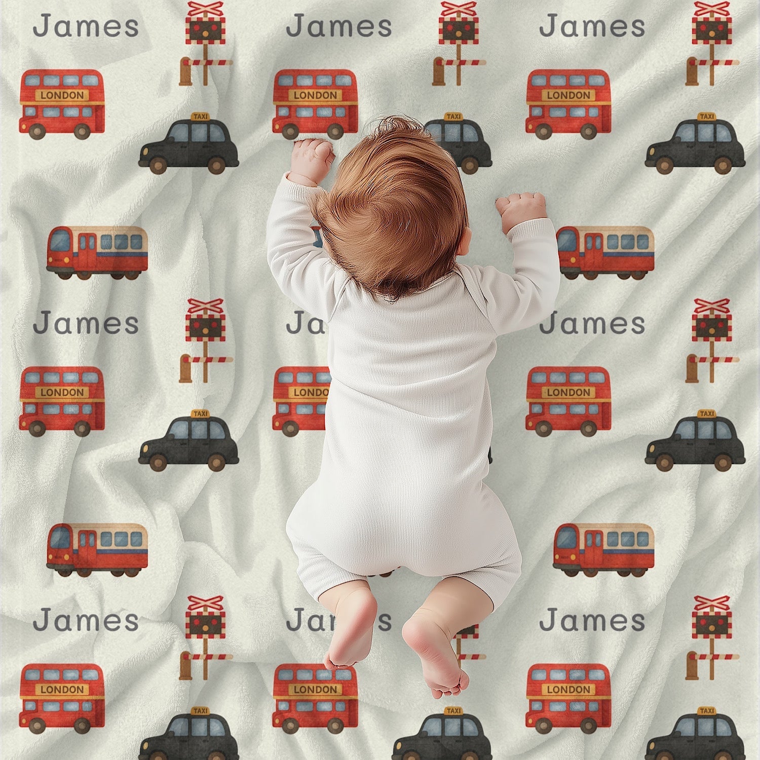 Photo of Personalized Baby Blanket - London Transport (3 Color Options) - Best Baby Gift from IROHA - STUDIO