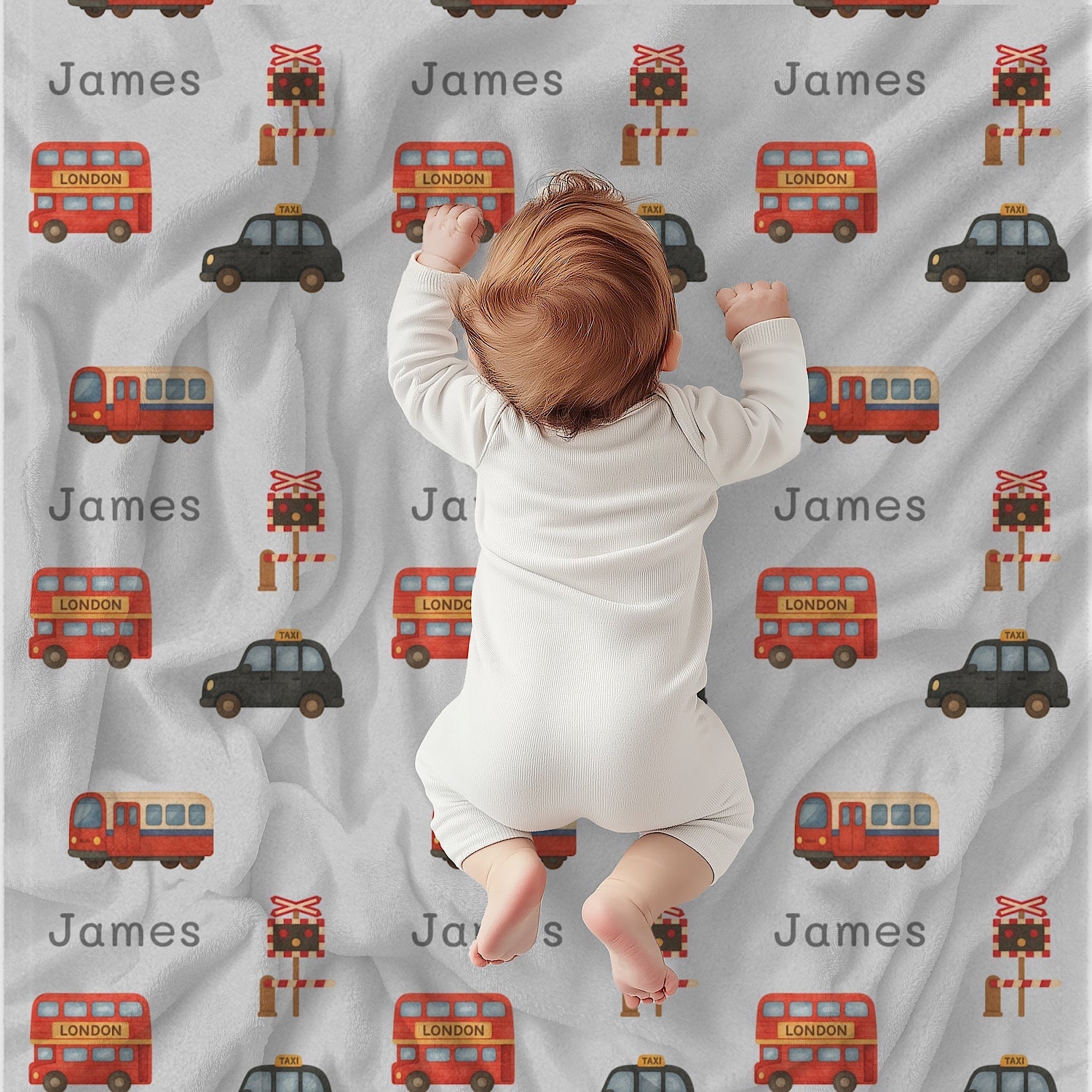 Photo of Personalized Baby Blanket - London Transport (3 Color Options) - Best Baby Gift from IROHA - STUDIO