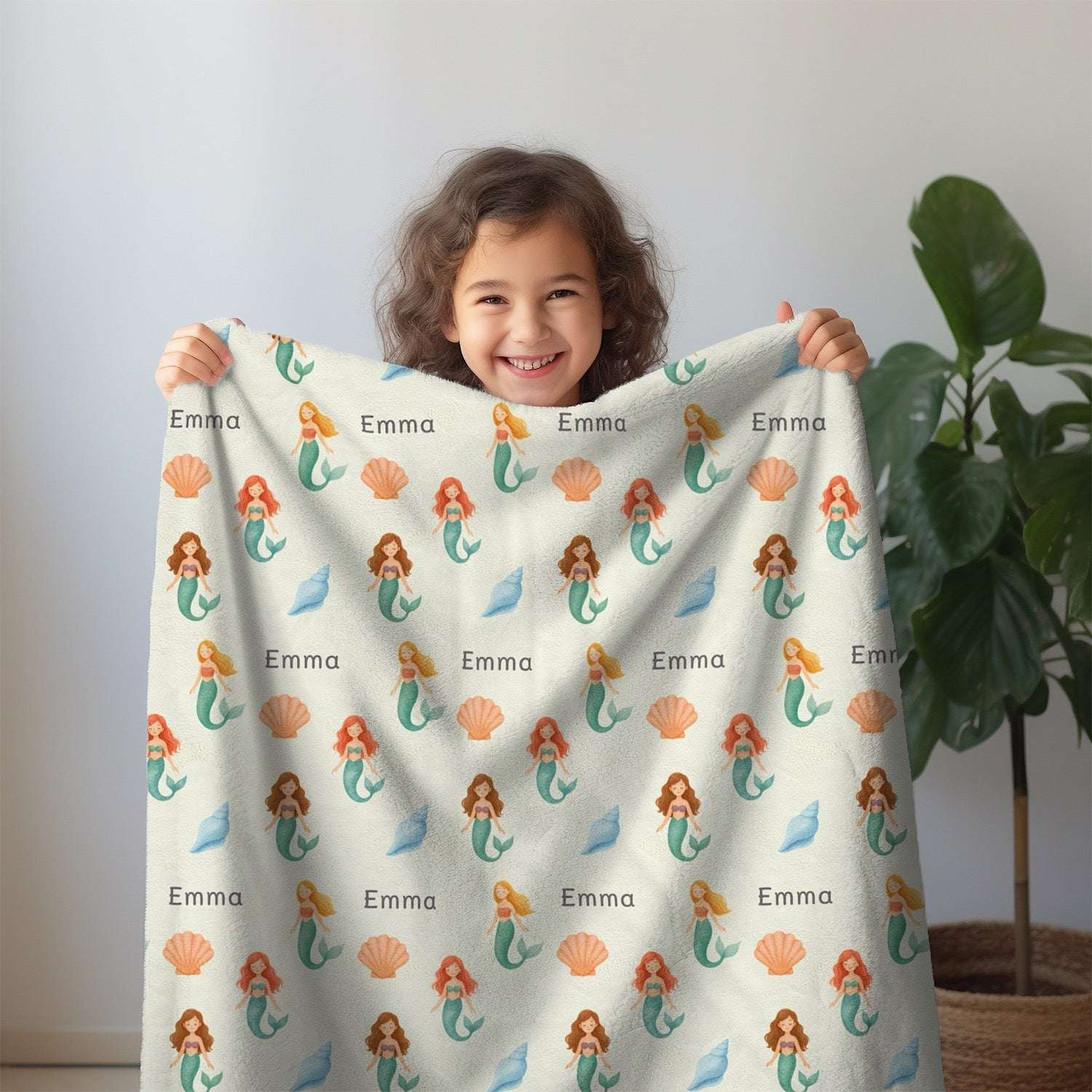 Personalized Baby Blanket Mermaid (3 colour options)- Best Baby Gift by IROHA studio