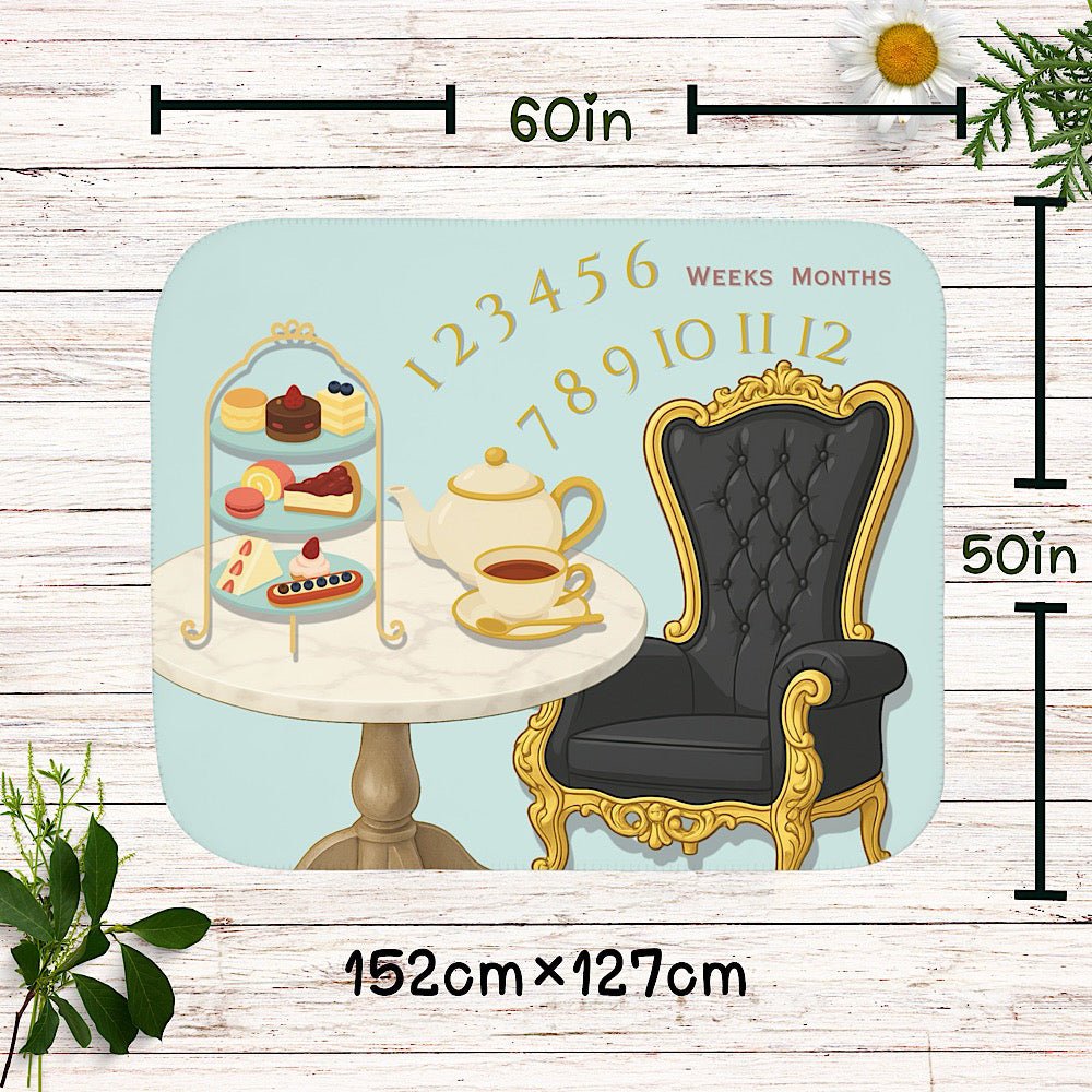 Baby milestone blanket Afternoon Tea theme - Original (No Name) by IROHA studio