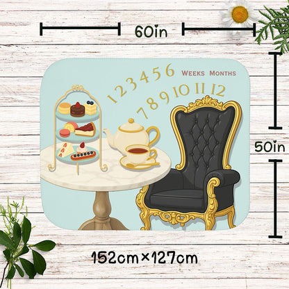 Baby milestone blanket Afternoon Tea theme - Original (No Name) by IROHA studio