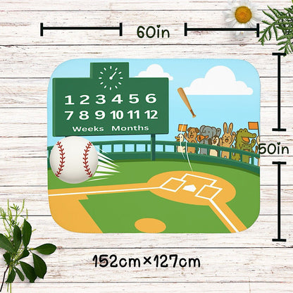 Baby Milestone Blanket Baseball Theme – Original (No Name) by IROHA studio