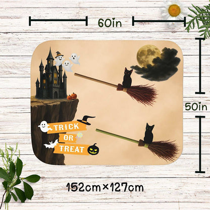 Twin Halloween Baby Blanket for Spooky Cute Pictures (Beige) by IROHA studio