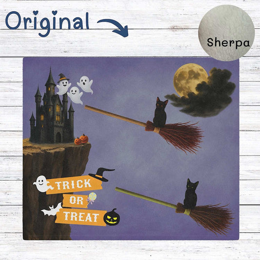 Twin Halloween Baby Blanket for Spooky Photo Prop ( Purple ) by IROHA studio