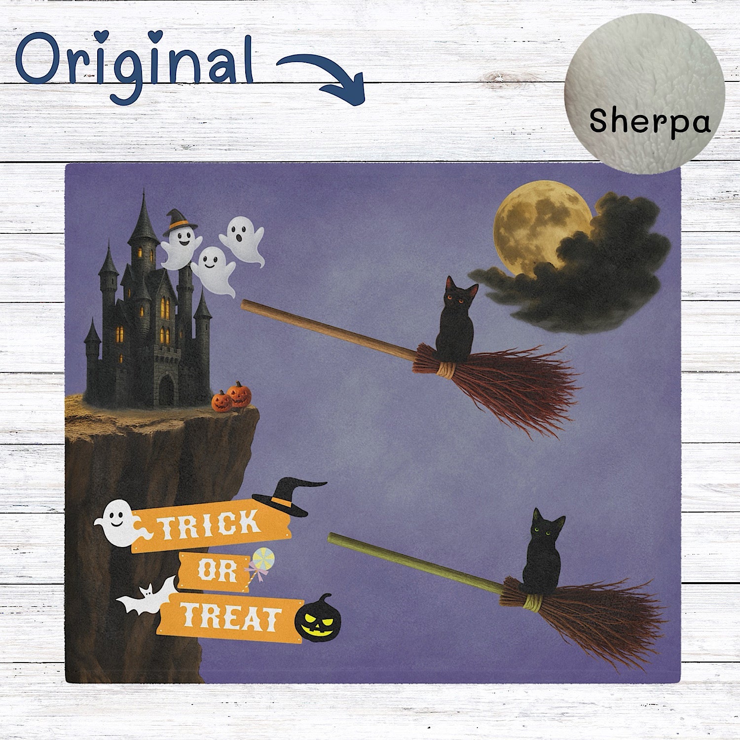 Photo of Twin Halloween Baby Blanket for Spooky Photo Prop ( Purple ) from IROHA - STUDIO