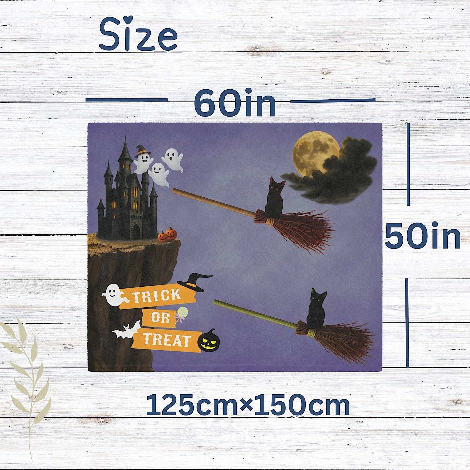 Twin Halloween Baby Blanket for Spooky Photo Prop ( Purple ) by IROHA studio