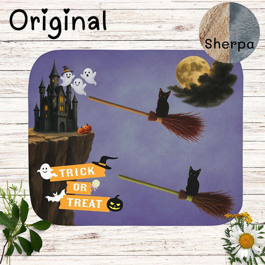 Twin Halloween Baby Blanket for Spooky Photo Prop (Purple) by IROHA studio